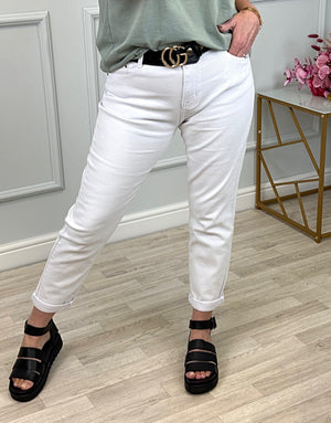G-Smack Emily Mom Fit Jeans 8-22 White