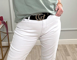 G-Smack Emily Mom Fit Jeans 8-22 White