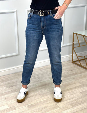 G-Smack Emily Mom Fit Jeans 8-18 Mid Wash NO RETURNS ON SALE ITEMS