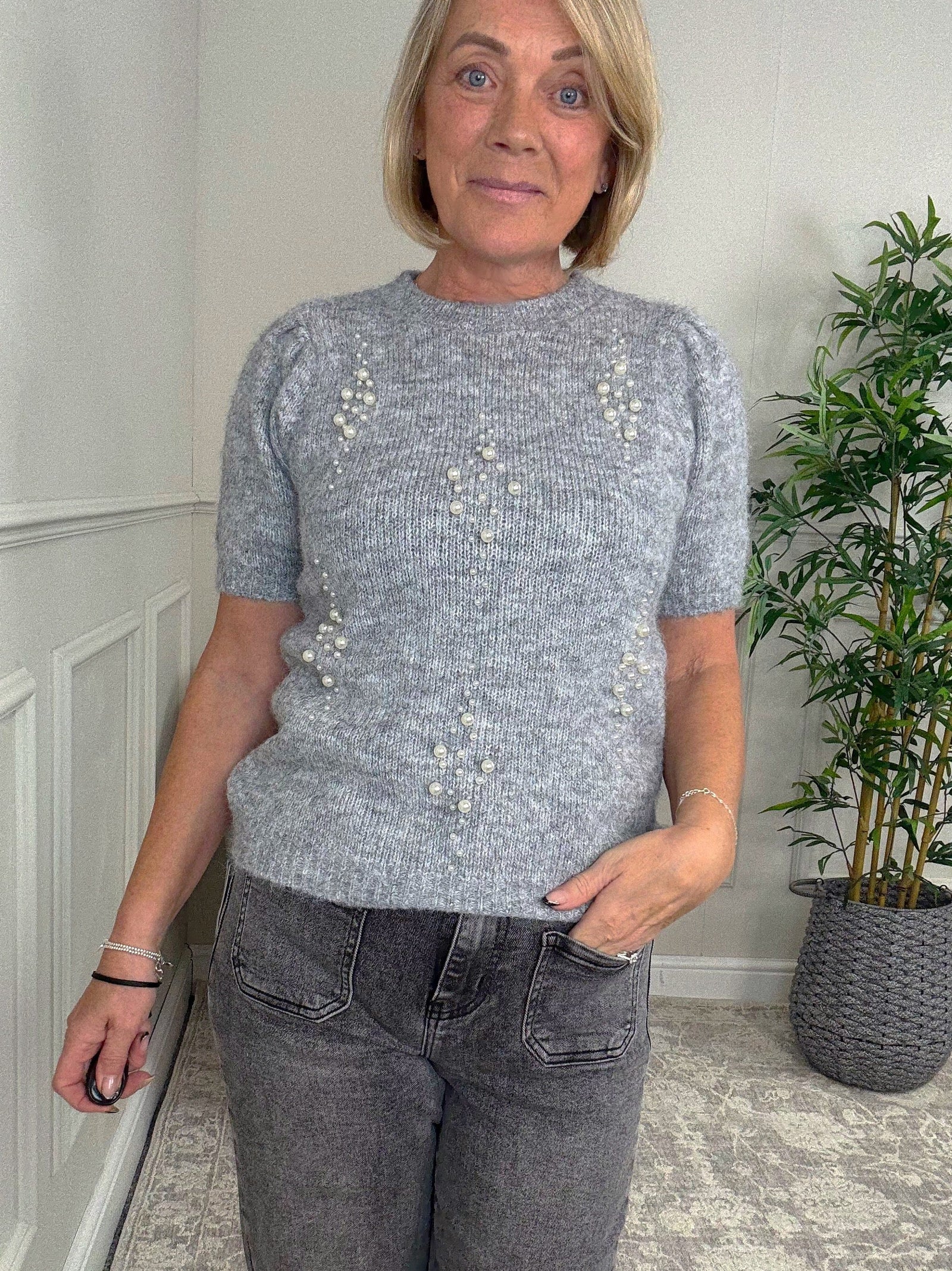 Vianne Pearl Embellished Knit Jumper 10–16