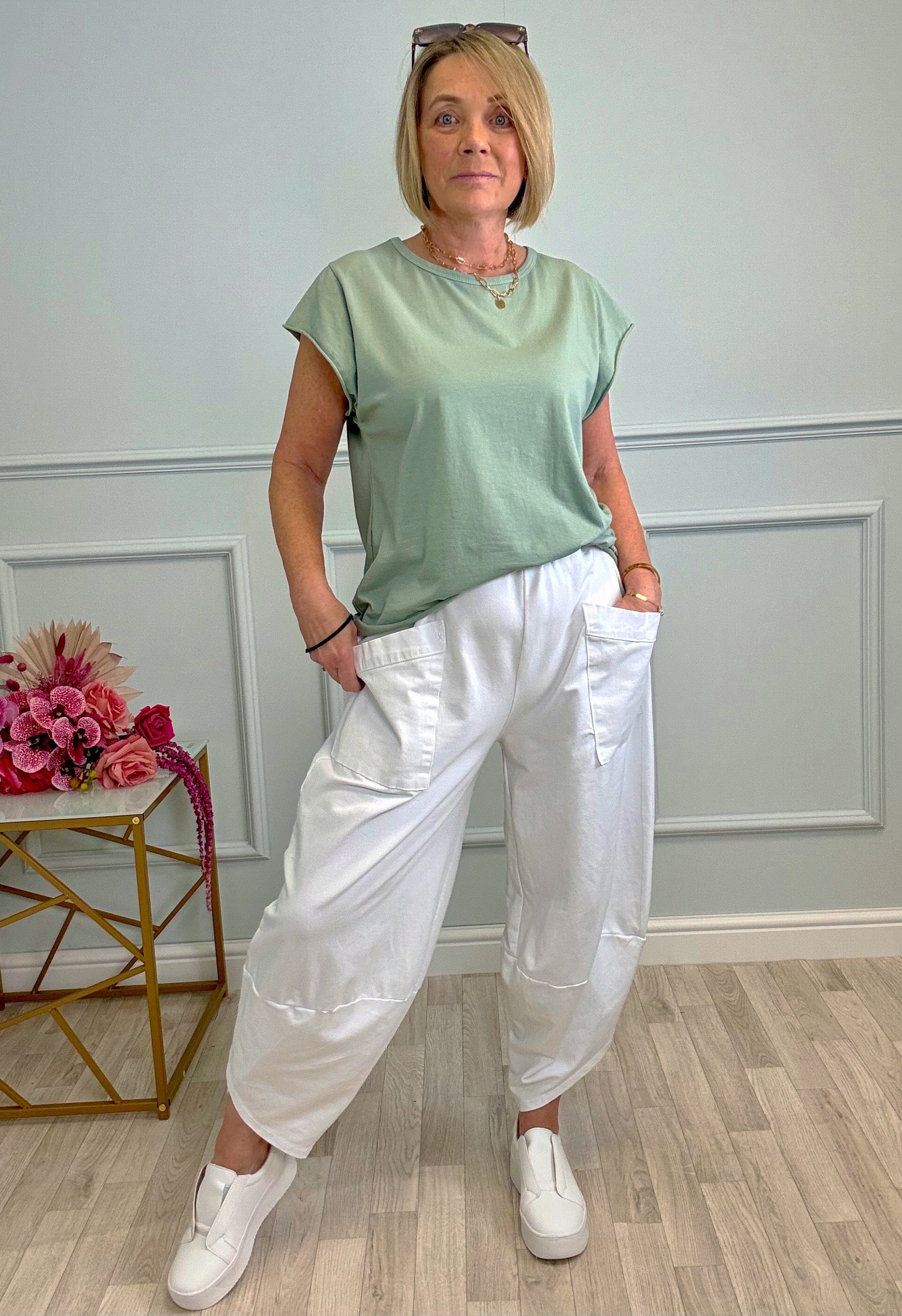 Lauren Cocoon Jogger/Pants 8-20 White