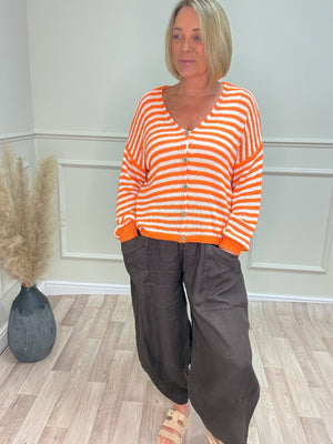Teresa Retro Lightweight Stripe Cardigan