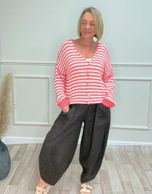 Teresa Retro Lightweight Stripe Cardigan