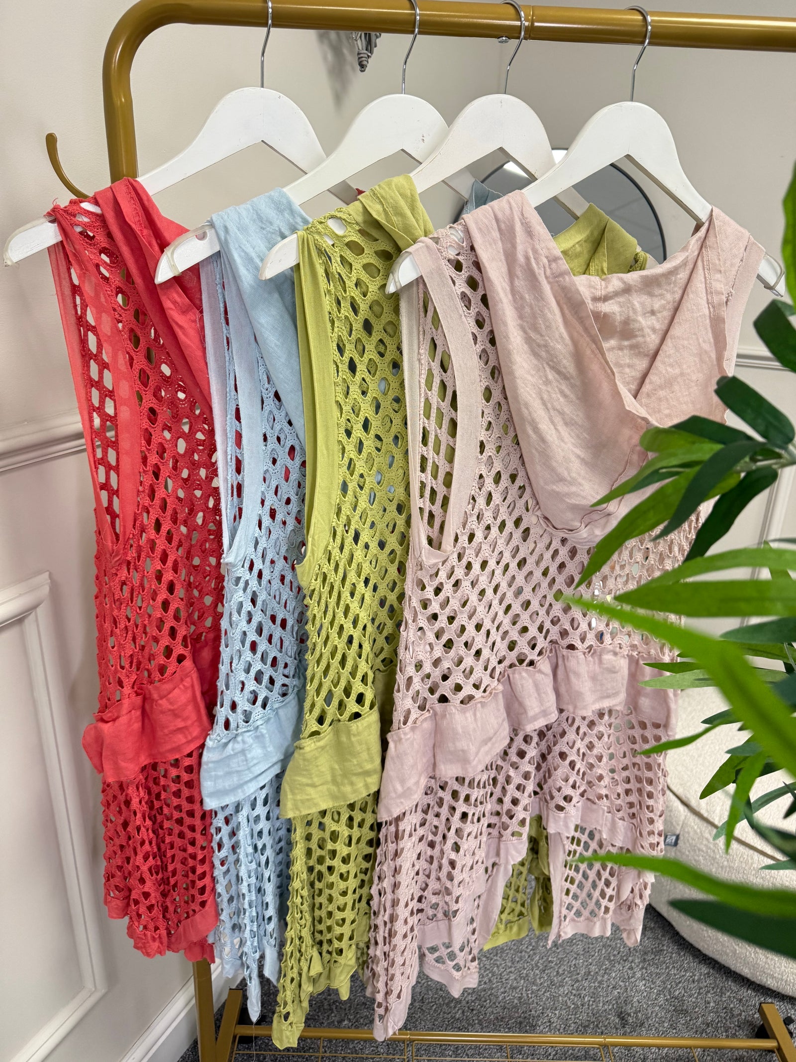 Crochet Mesh Sleeveless Waistcoat 10-18