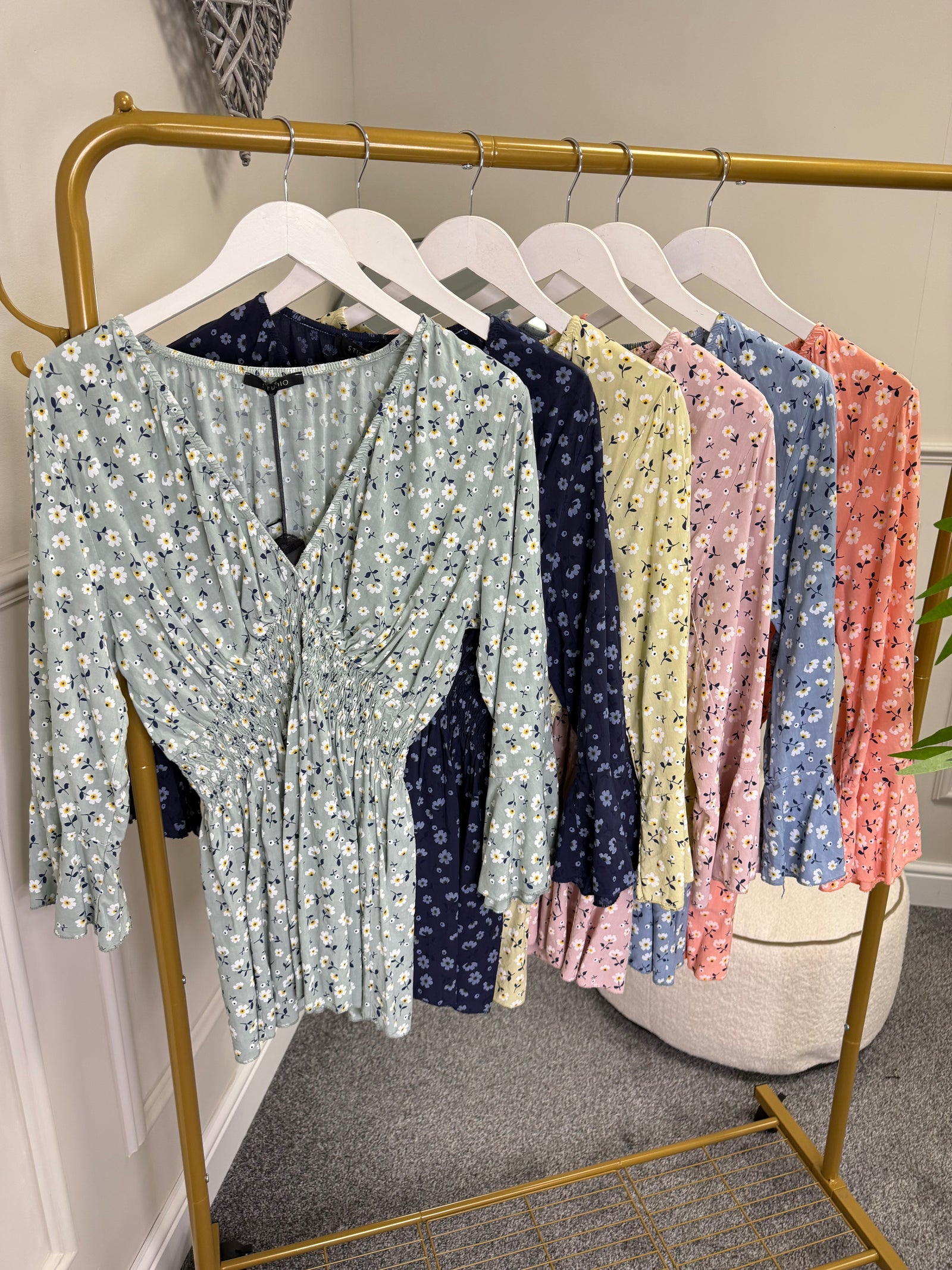 Ditsy V-Neck Top 8-16