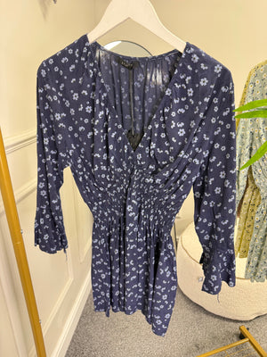 Ditsy V-Neck Top 8-16