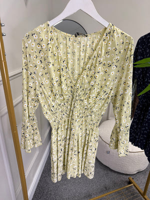 Ditsy V-Neck Top 8-16