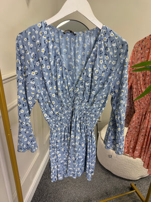 Ditsy V-Neck Top 8-16