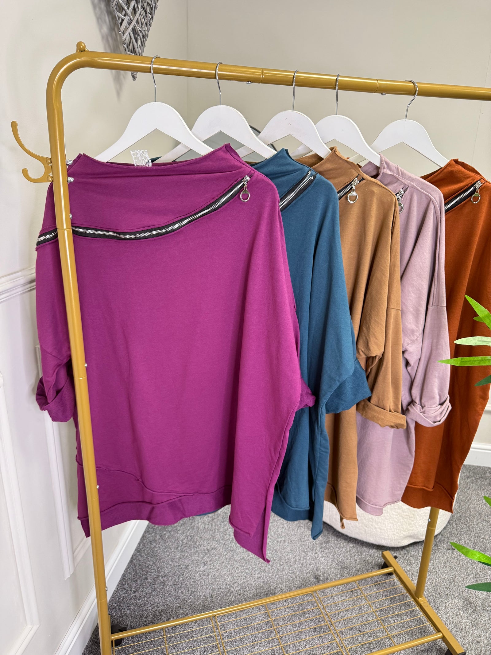 Zip Detail Sweat Top 10-18