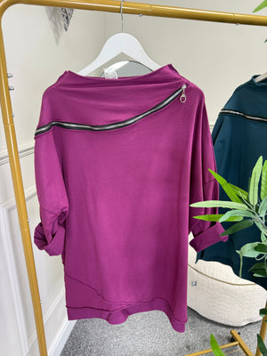 Zip Detail Sweat Top 10-18