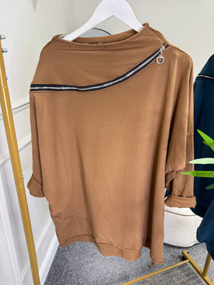 Zip Detail Sweat Top 10-18