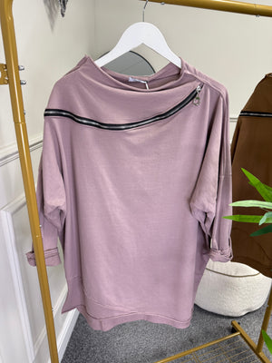 Zip Detail Sweat Top 10-18