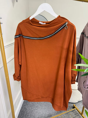 Zip Detail Sweat Top 10-18