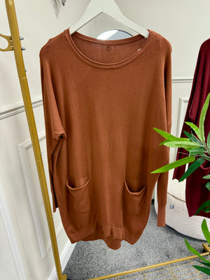 Button Back Tunic Jumper 10-16