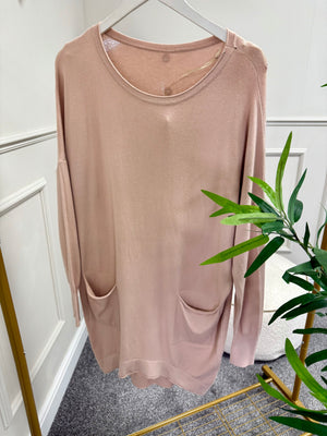 Button Back Tunic Jumper 10-16