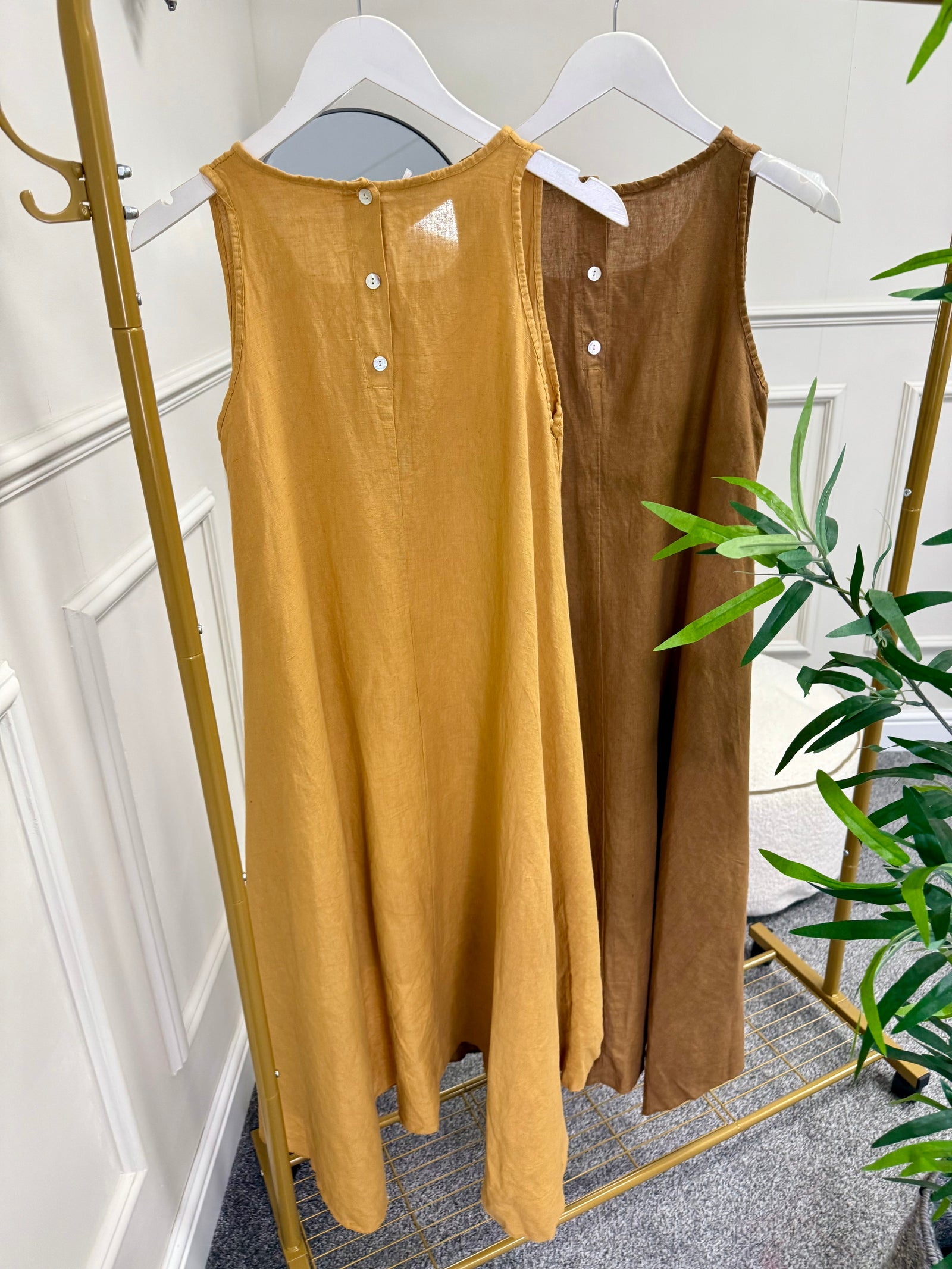 Sleeveless Linen Dress 10-16