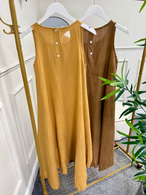 Sleeveless Linen Dress 10-16