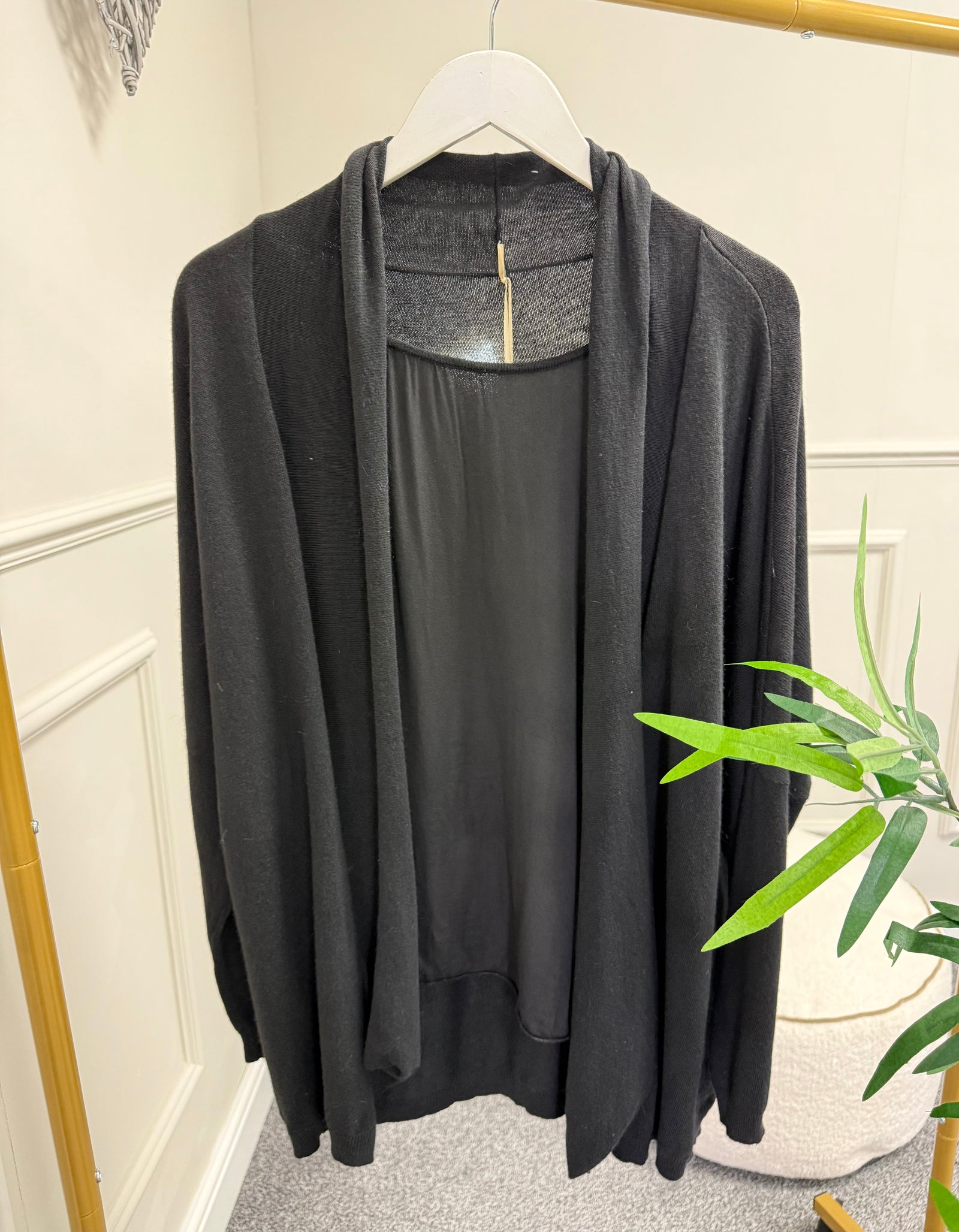 Mock Layer Long Sleeve Cardigan Top 10-18