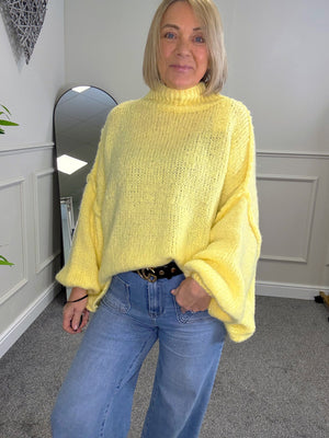 Fallon Oversized Exposed Seam Jumper 10-20 Lemon
