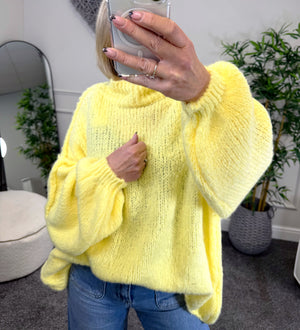 Fallon Oversized Exposed Seam Jumper 10-20 Lemon