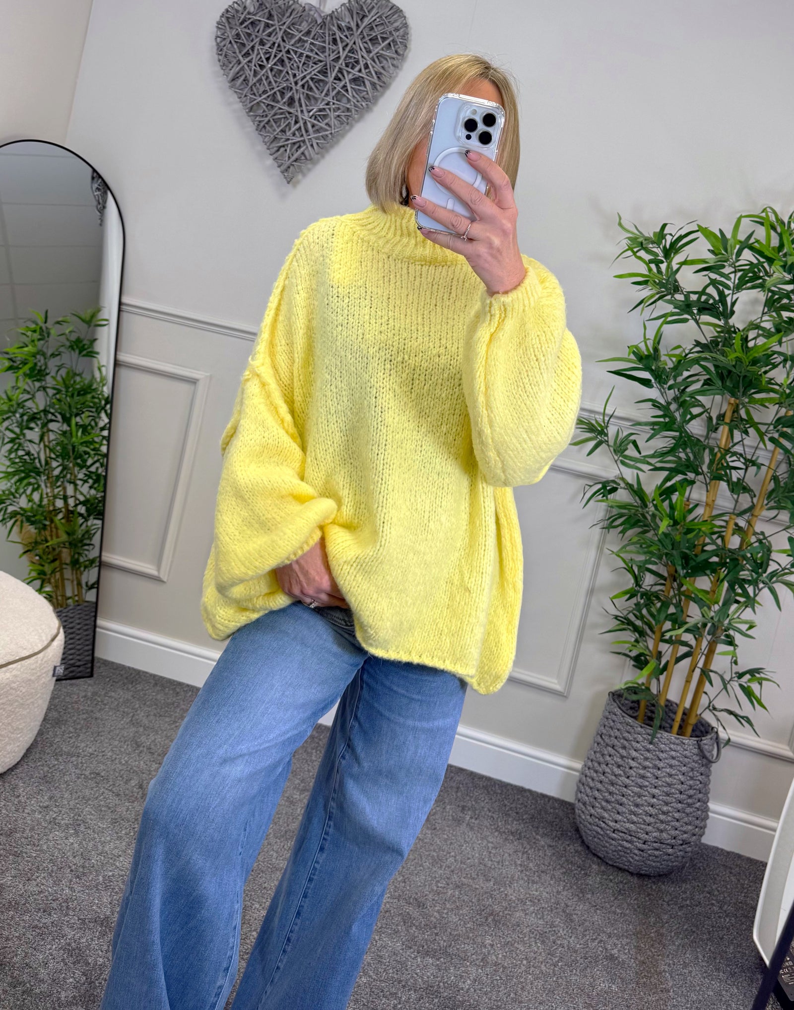Fallon Oversized Exposed Seam Jumper 10-20 Lemon