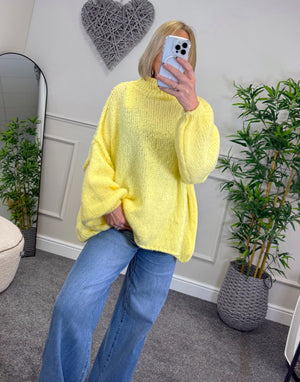 Fallon Oversized Exposed Seam Jumper 10-20 Lemon