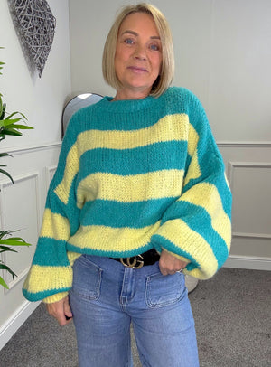 Rowan Oversized Stripe Knit Jumper 10-20