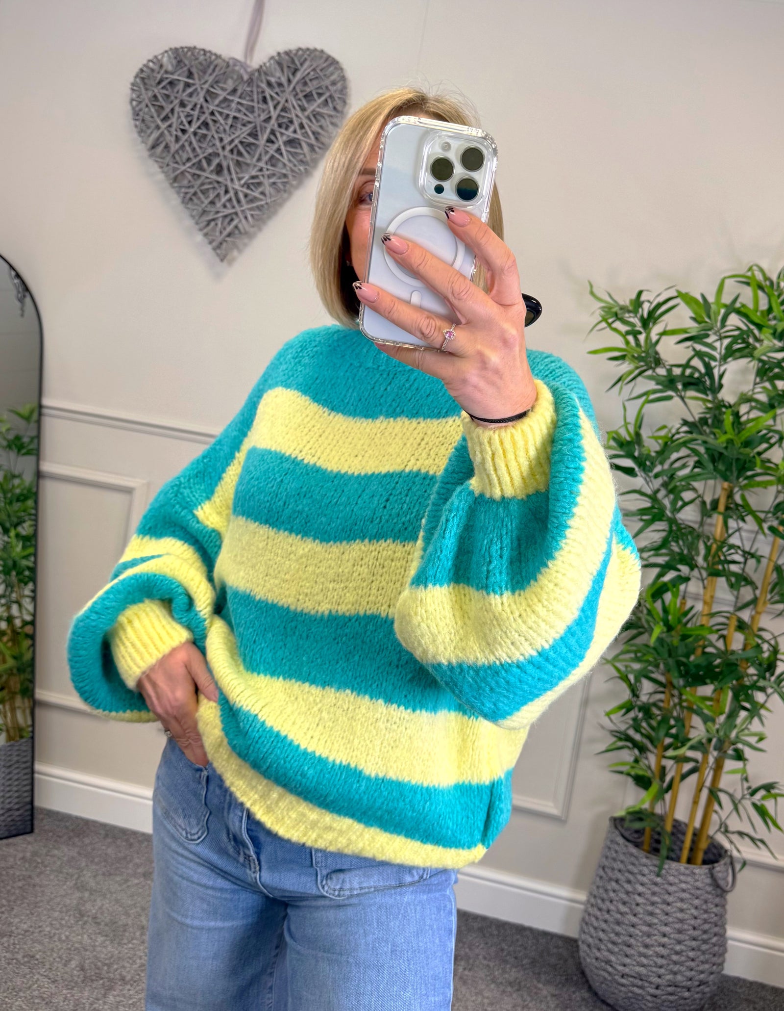 Rowan Oversized Stripe Knit Jumper 10-20