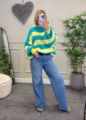 Rowan Oversized Stripe Knit Jumper 10-20