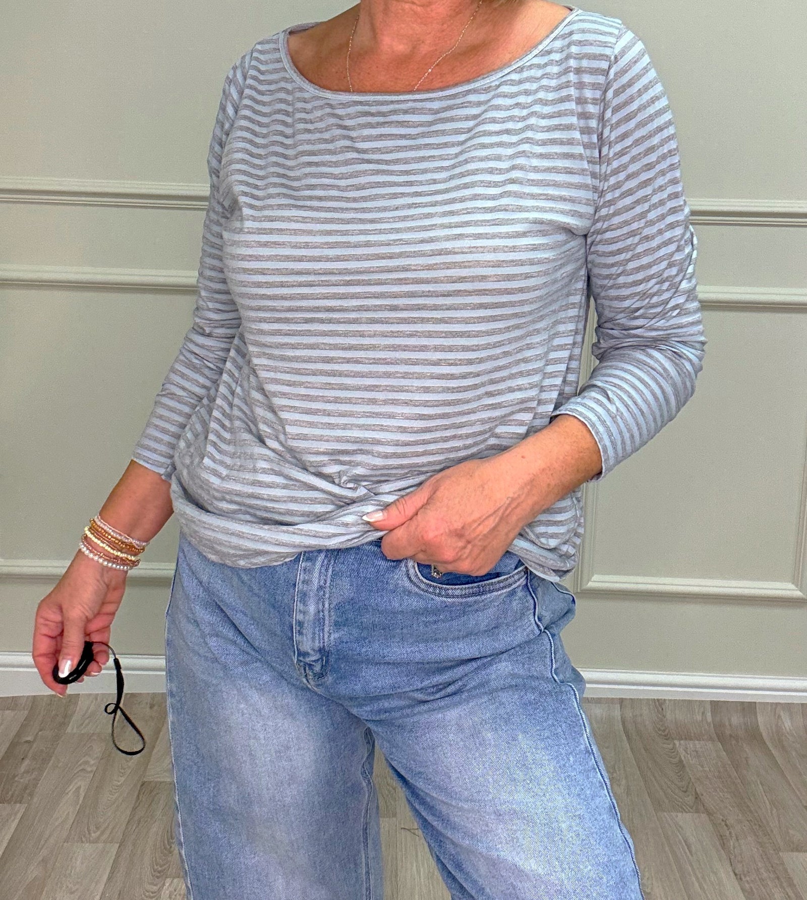 Mia Striped Long Sleeve Top
