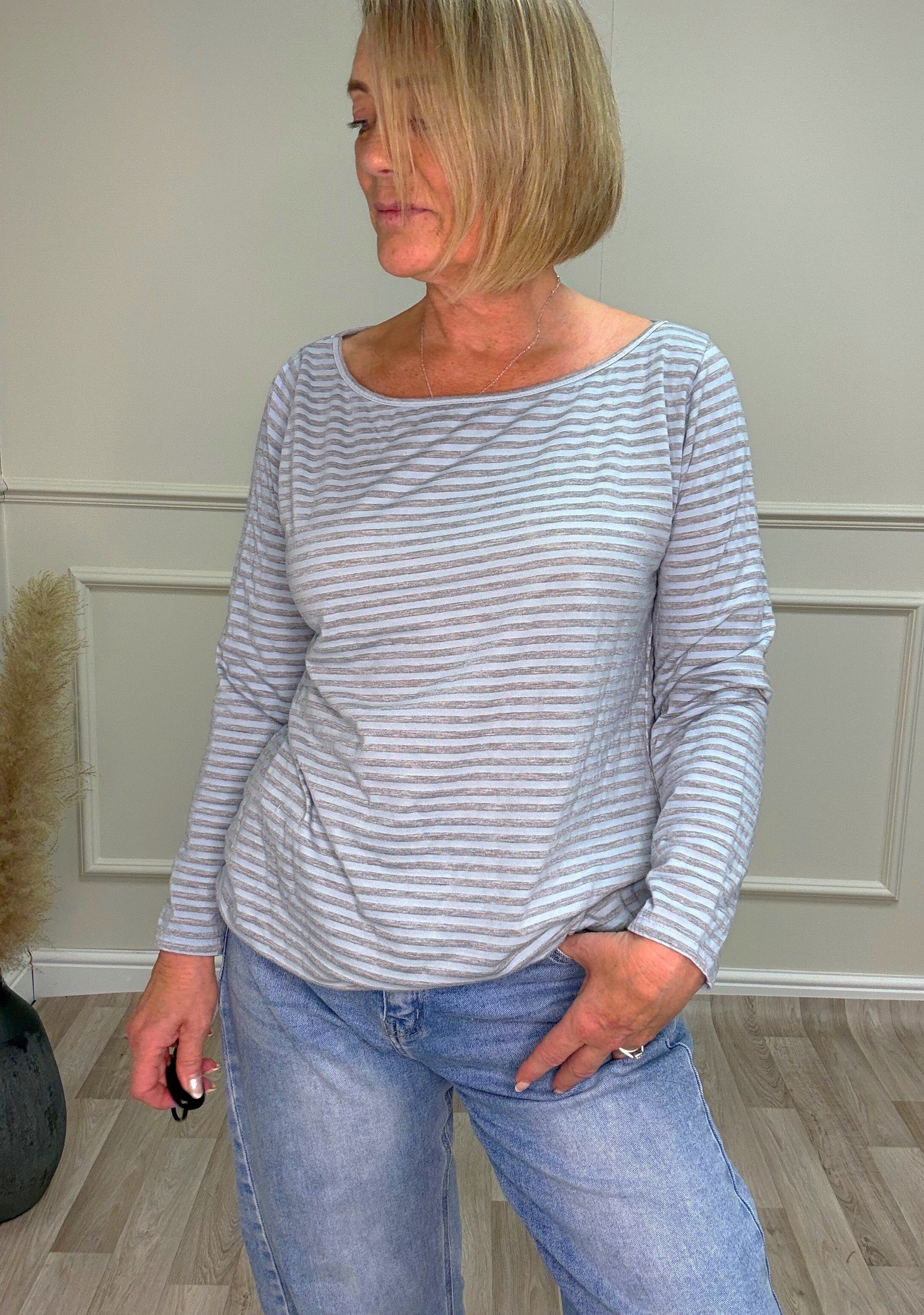 Mia Striped Long Sleeve Top
