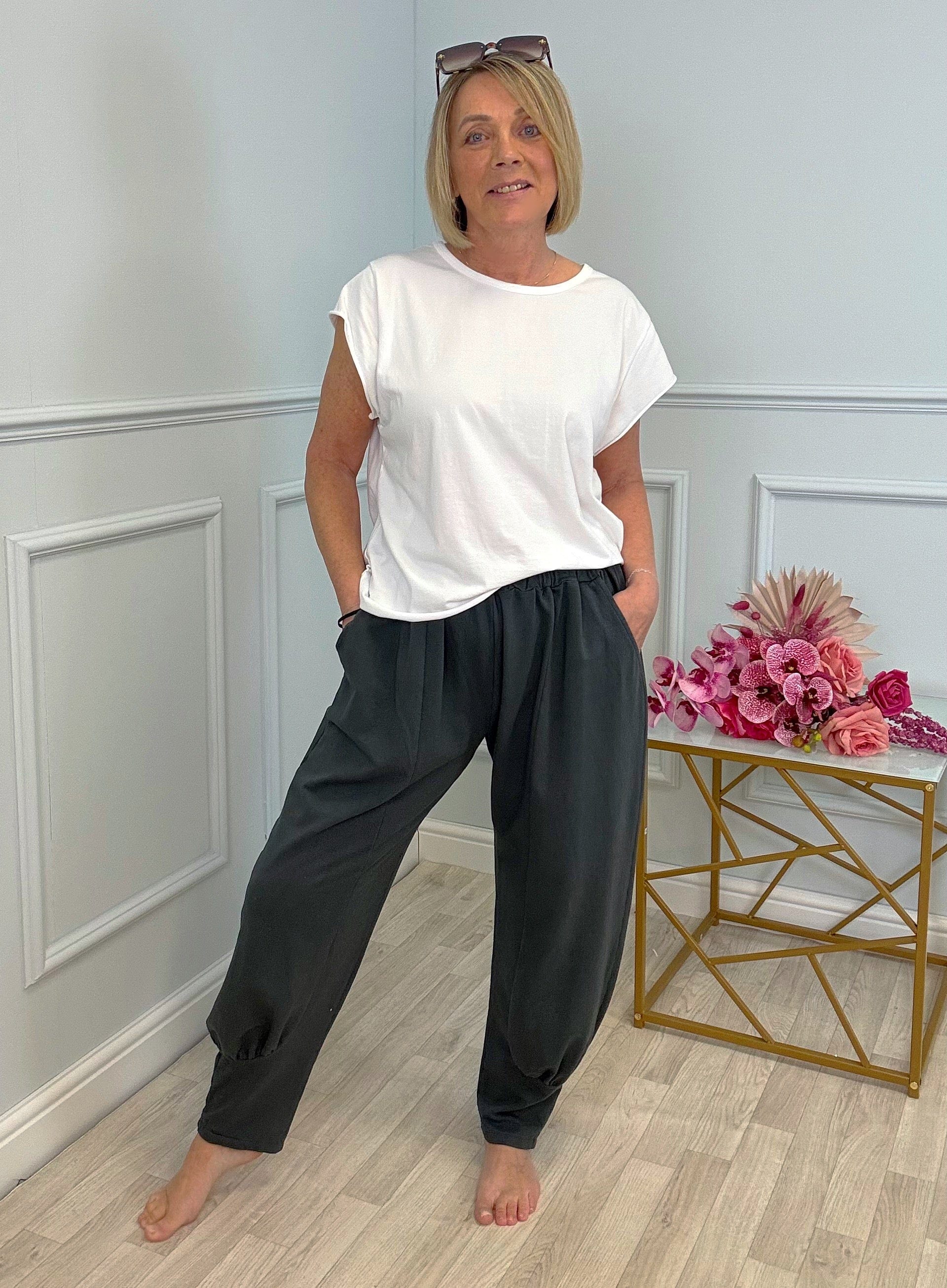 Sorella Tapered Joggers 10–20 Slate - Susie's Boutique