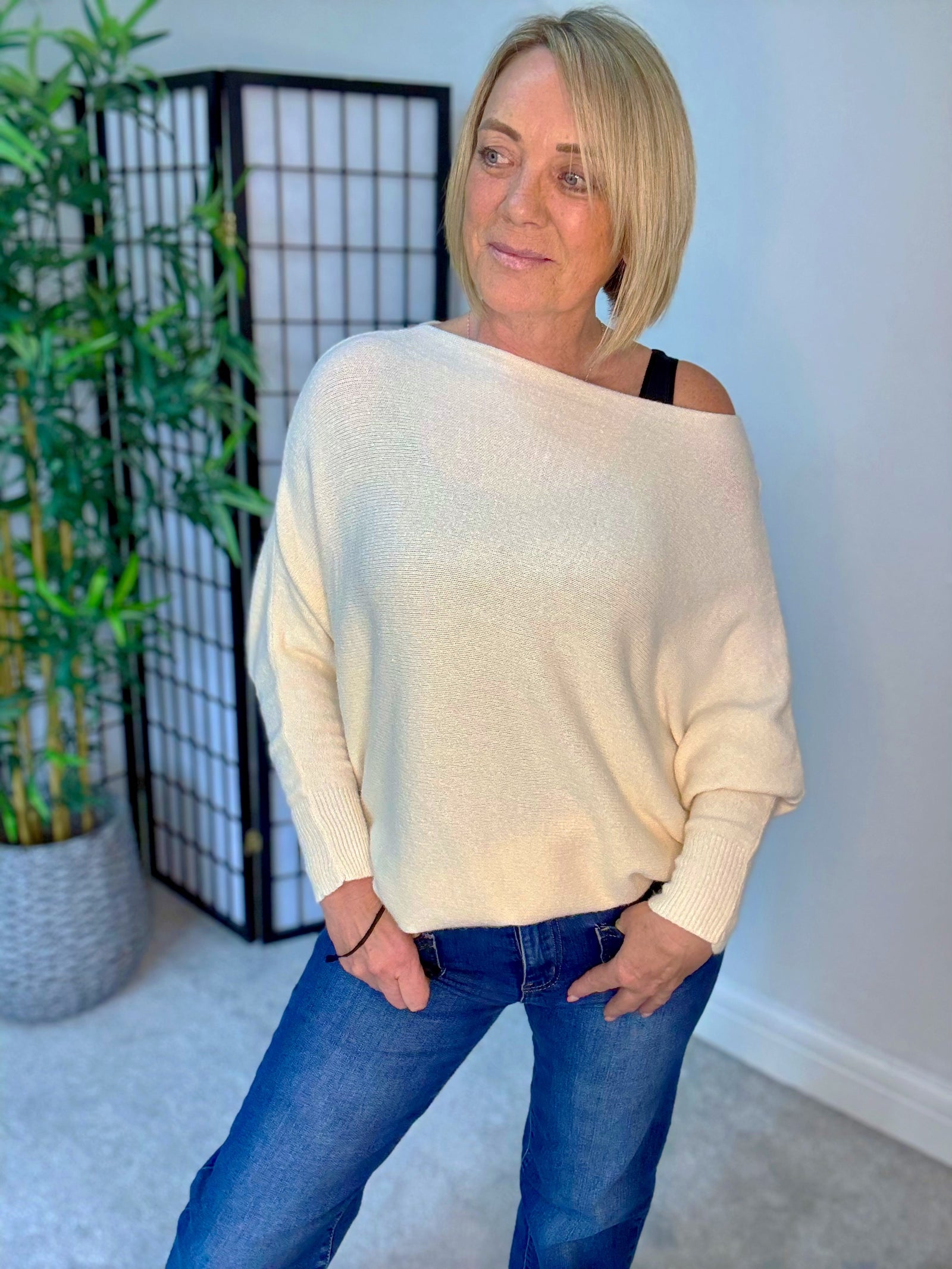 Wren Batwing Jumper 10-18 Ivory