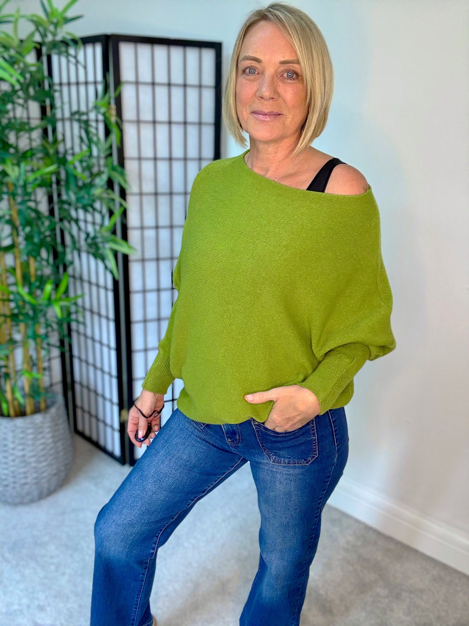 Wren Batwing Jumper 10-18 Olive