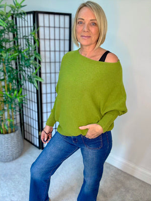 Wren Batwing Jumper 10-18 Olive