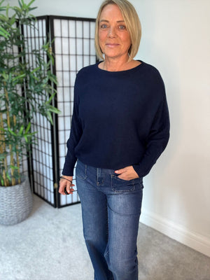 Wren Batwing Jumper 10-18 Midnight Navy