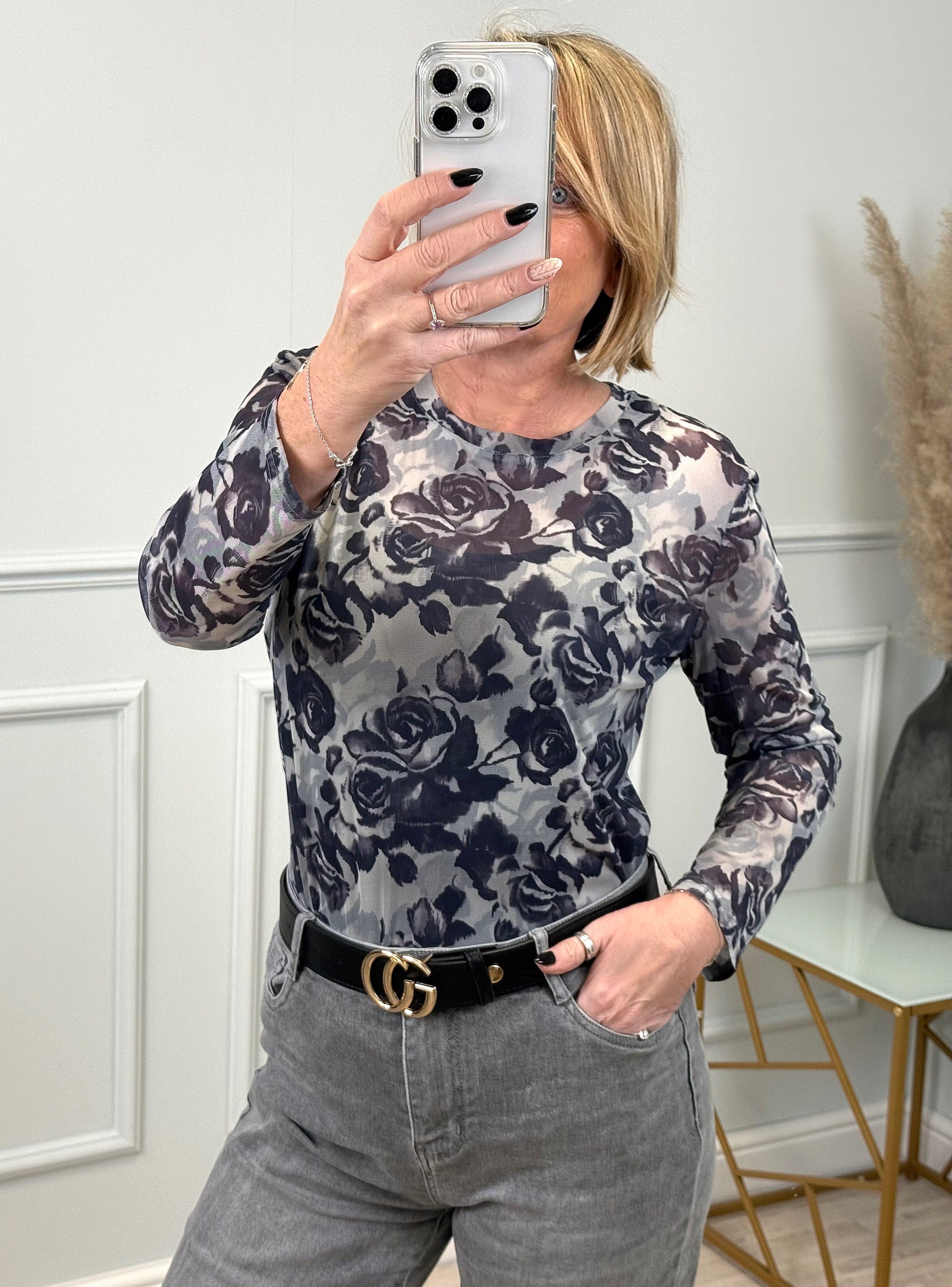 Carissa Rose Mesh Top 8-18 - Susie's Boutique