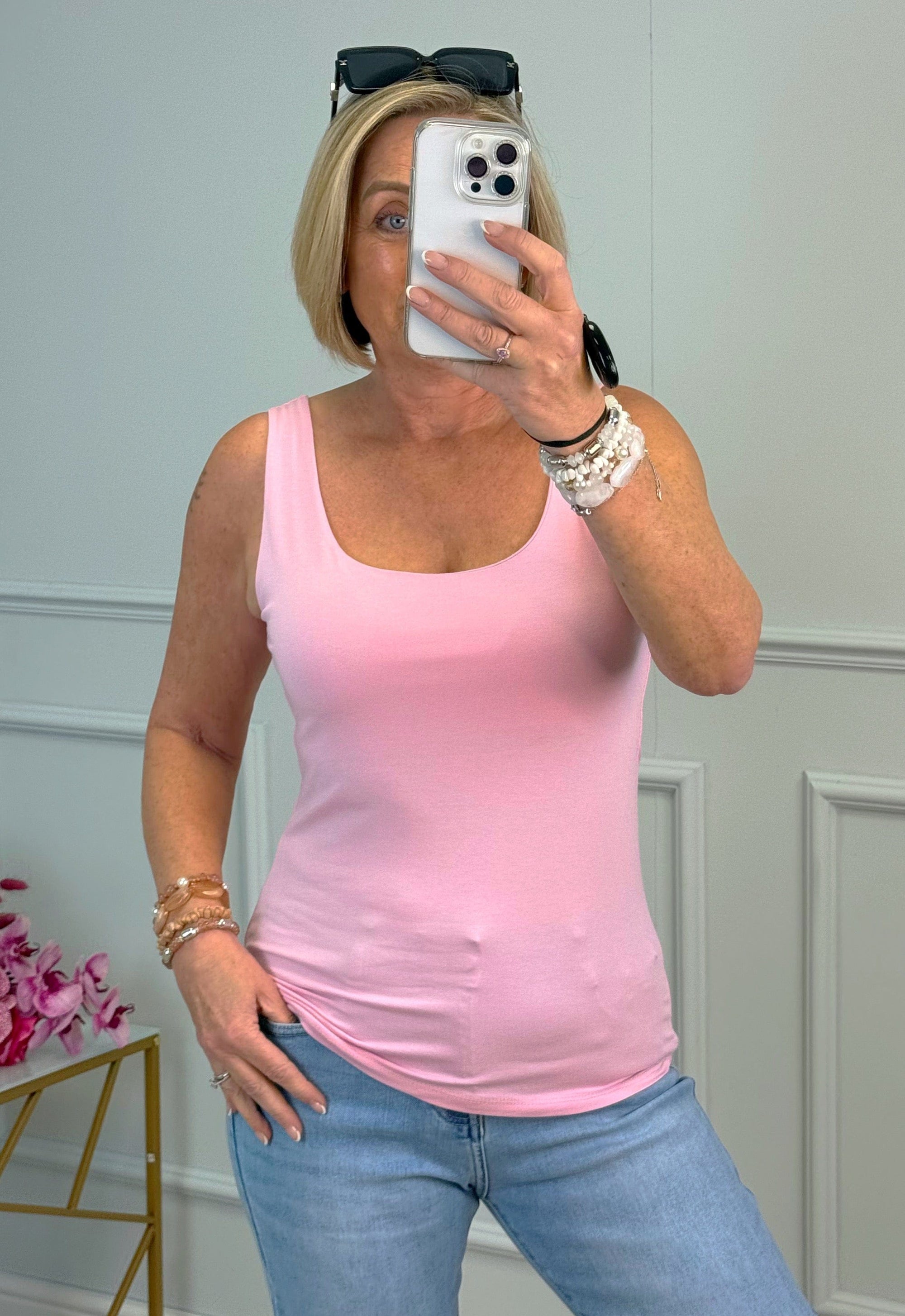 Essential Panel Vest 8-16  Pink - Susie's Boutique