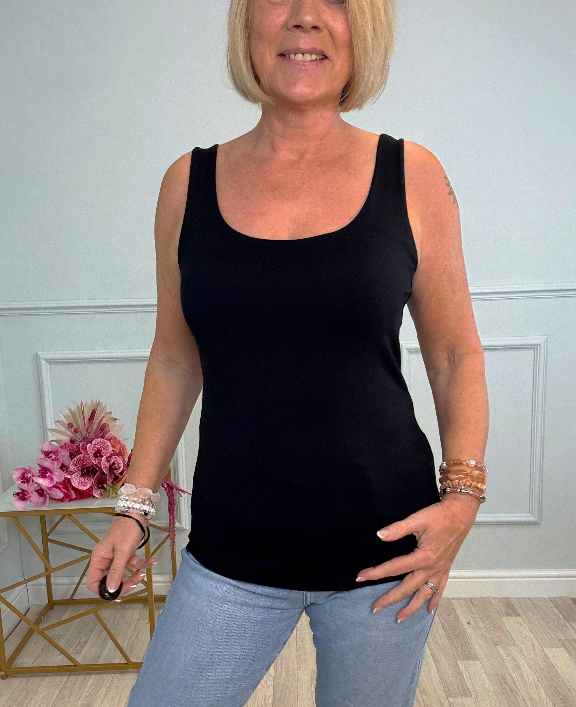 Essential Panel Vest 8-16  Black - Susie's Boutique