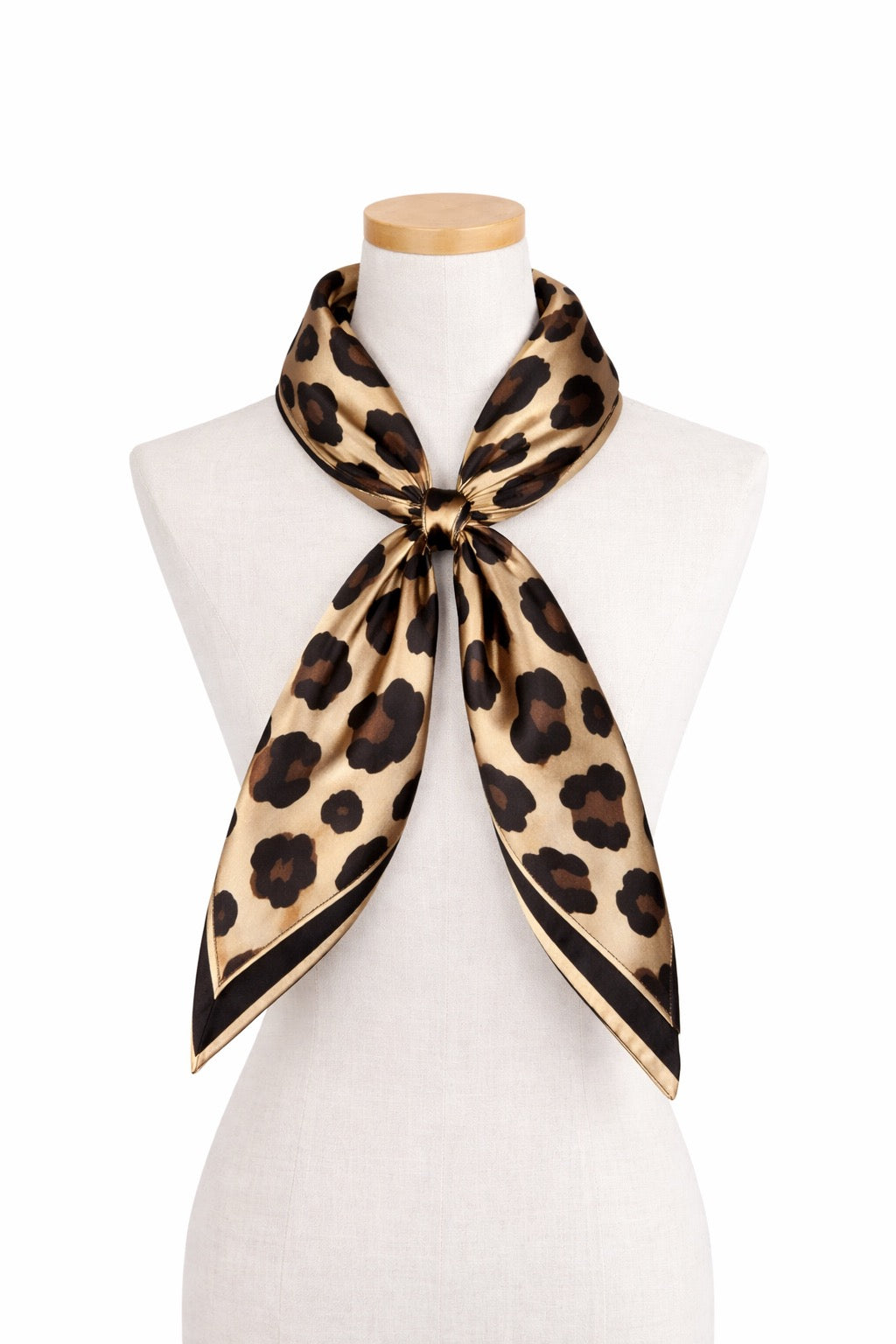 Silk Feel Satin Neck Tie Scarf – Printed Square