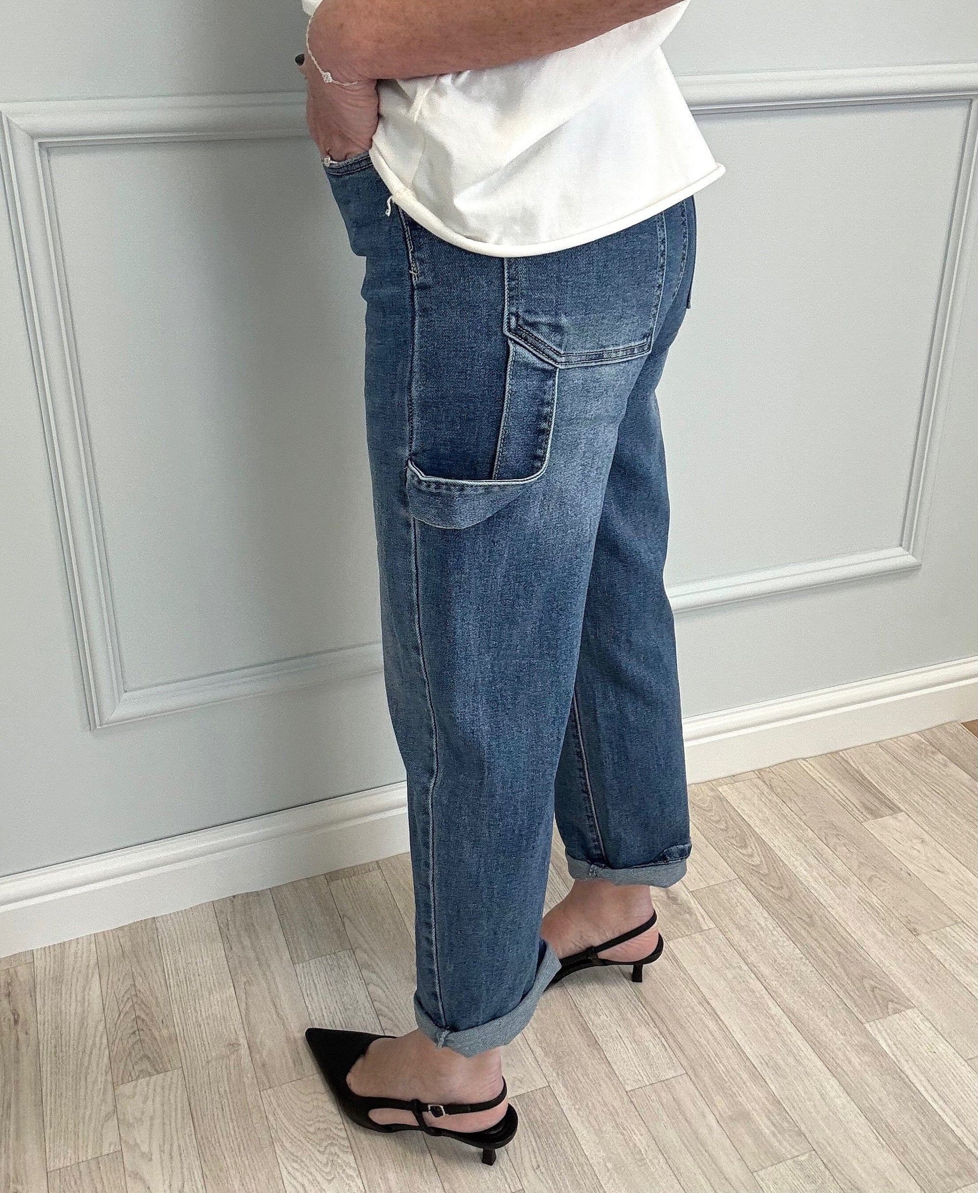 Evelyn Stretch Retro Barrel Jeans 10-20 - Susie's Boutique