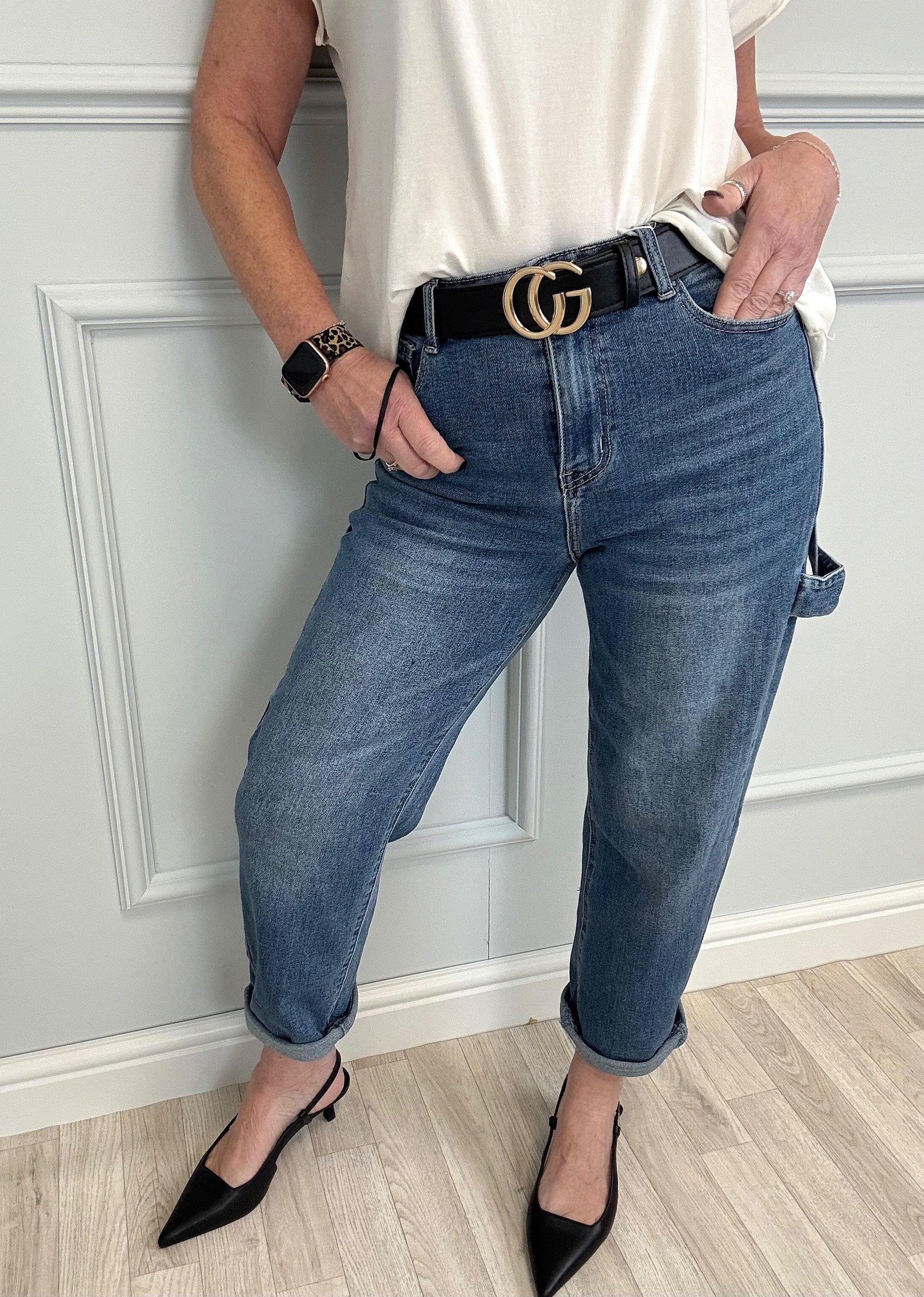 Evelyn Stretch Retro Barrel Jeans 10-20 - Susie's Boutique