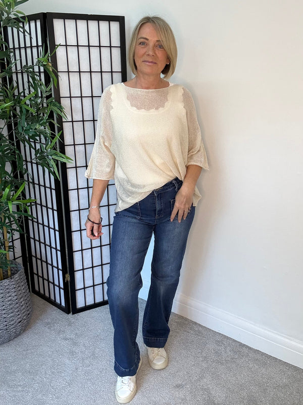 Tia Lightweight Sheer Knit Top 8-20