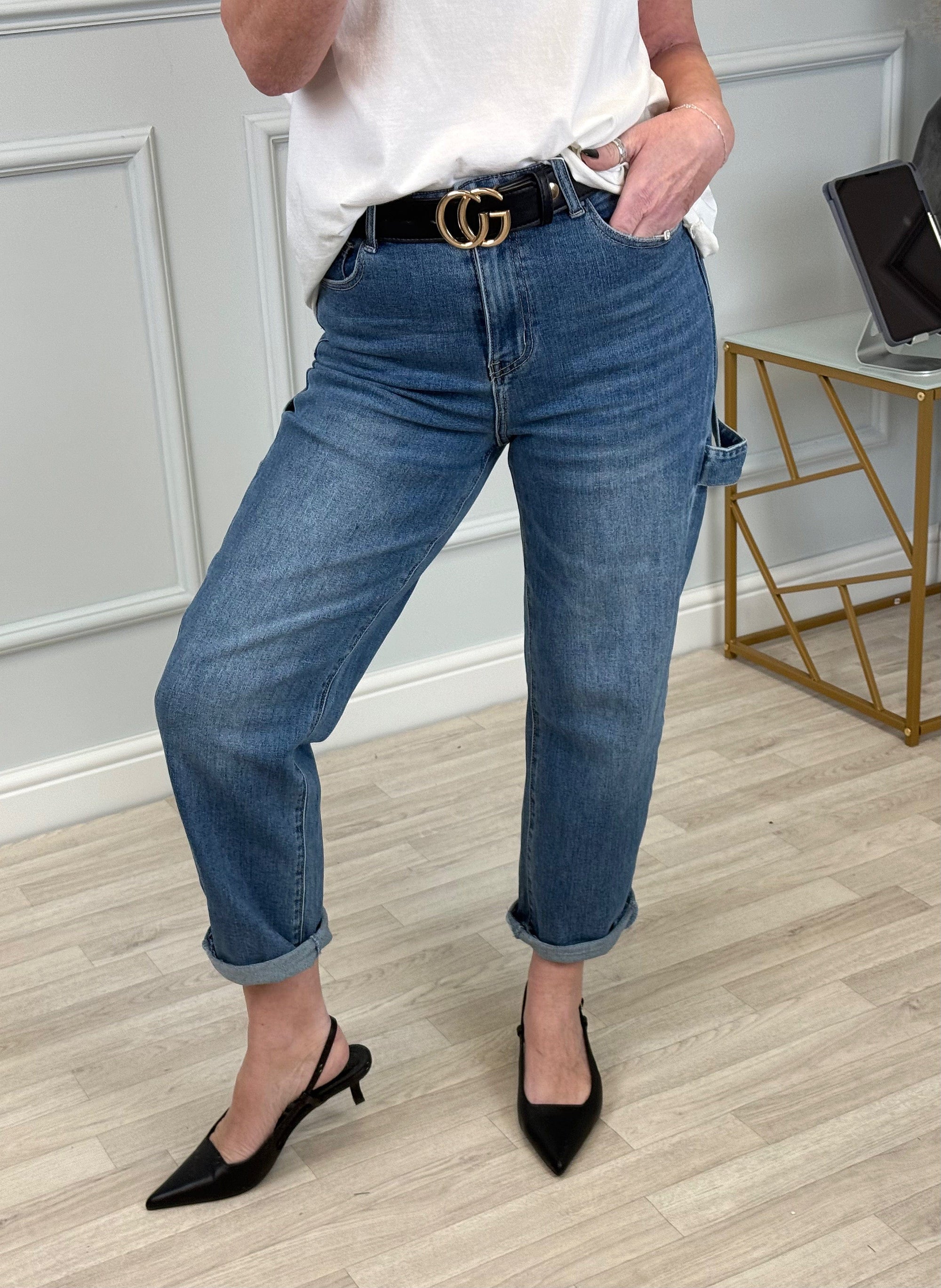 Evelyn Stretch Retro Barrel Jeans 10-20 - Susie's Boutique