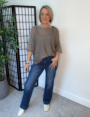 Tia Lightweight Sheer Knit Top 8-20