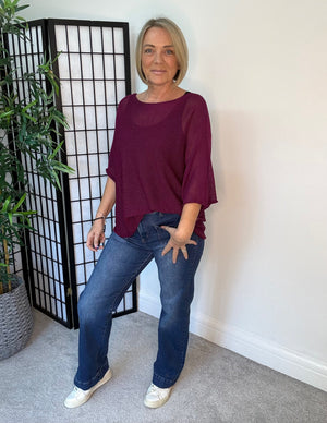 Tia Lightweight Sheer Knit Top 8-20