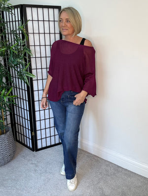 Tia Lightweight Sheer Knit Top 8-20