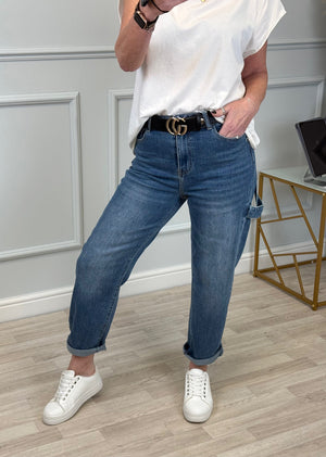Evelyn Stretch Retro Barrel Jeans 10-20 - Susie's Boutique