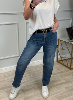 Evelyn Stretch Retro Barrel Jeans 10-20 - Susie's Boutique