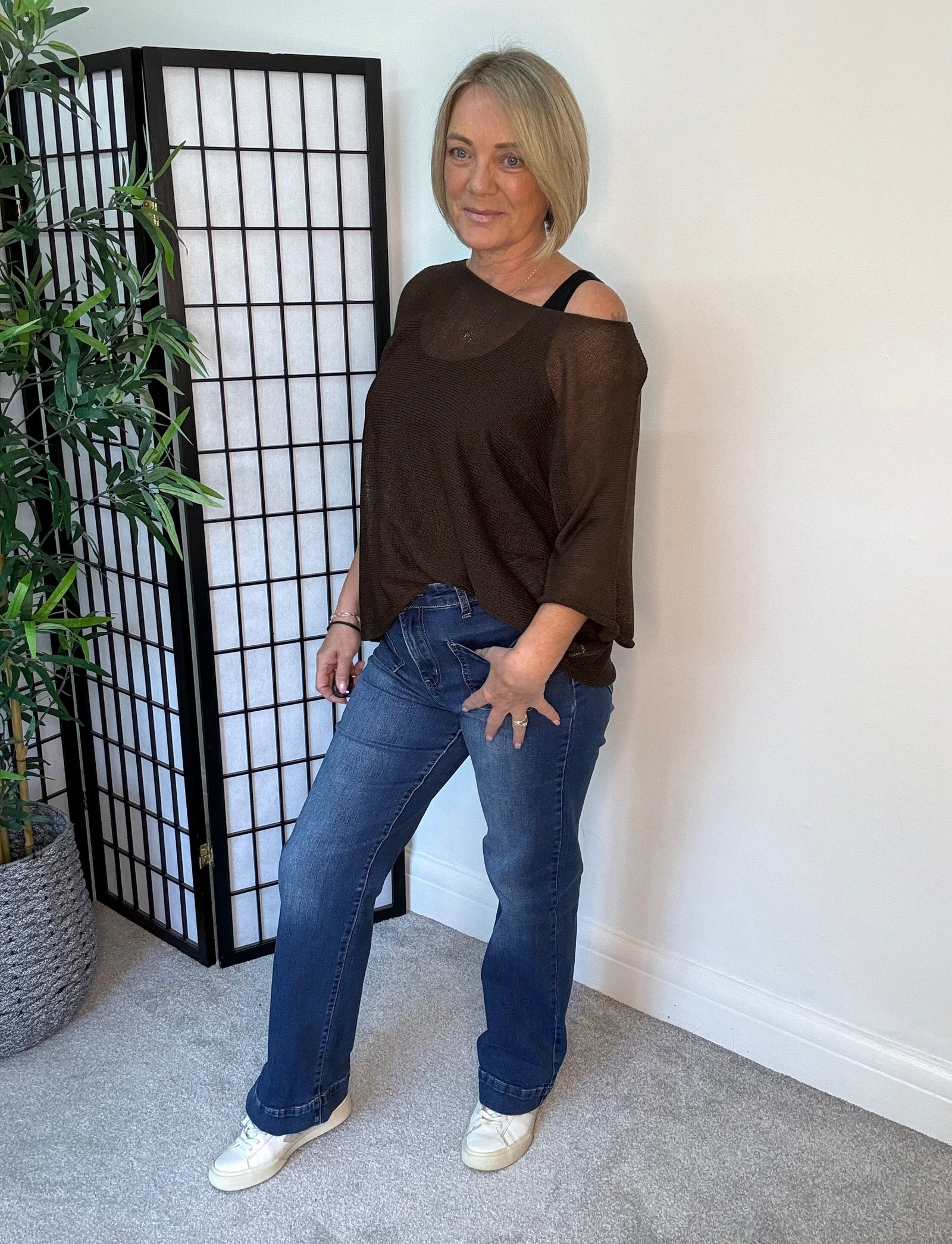 Tia Lightweight Sheer Knit Top 8-20 more colours
